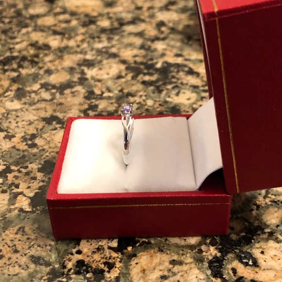 STERLING SILVER SYN AMETHYST RINGS SIZE 4 32 NWT - Picture 3 of 6